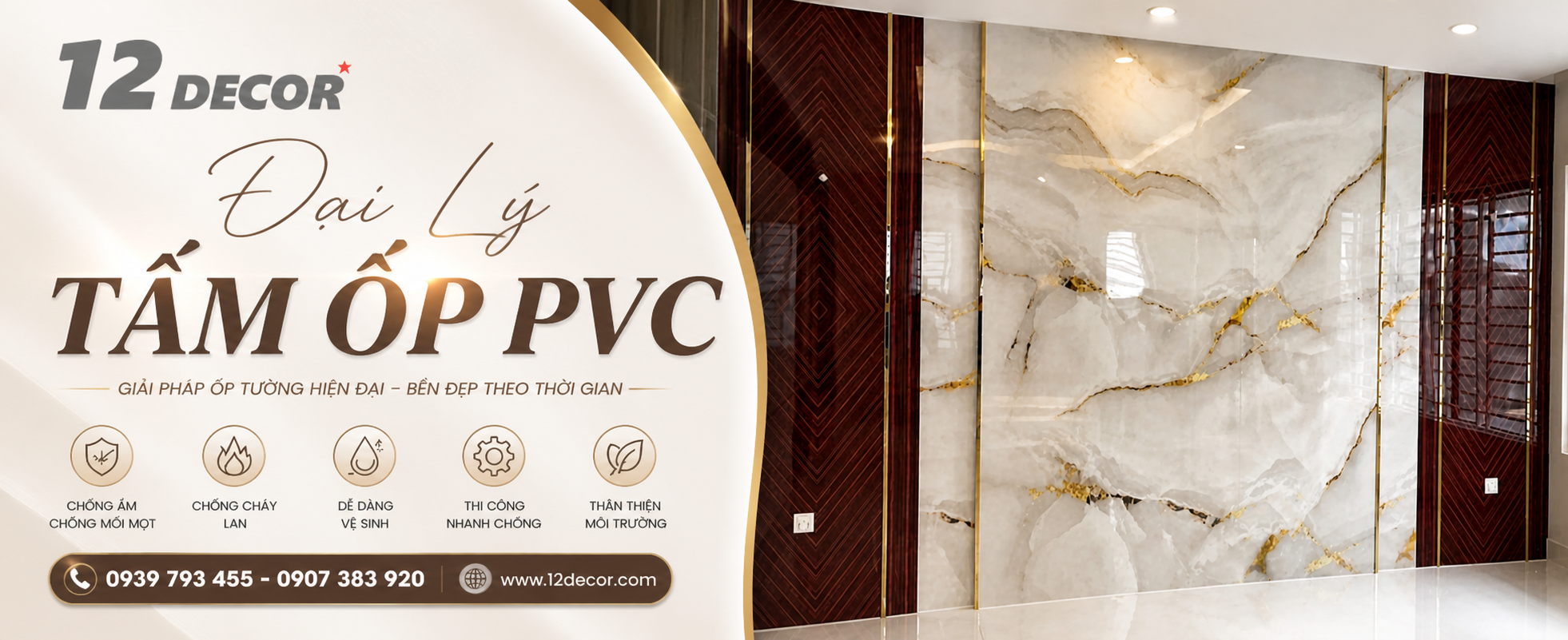 Đại Lý Tấm ỐP PVC - 12 Decor