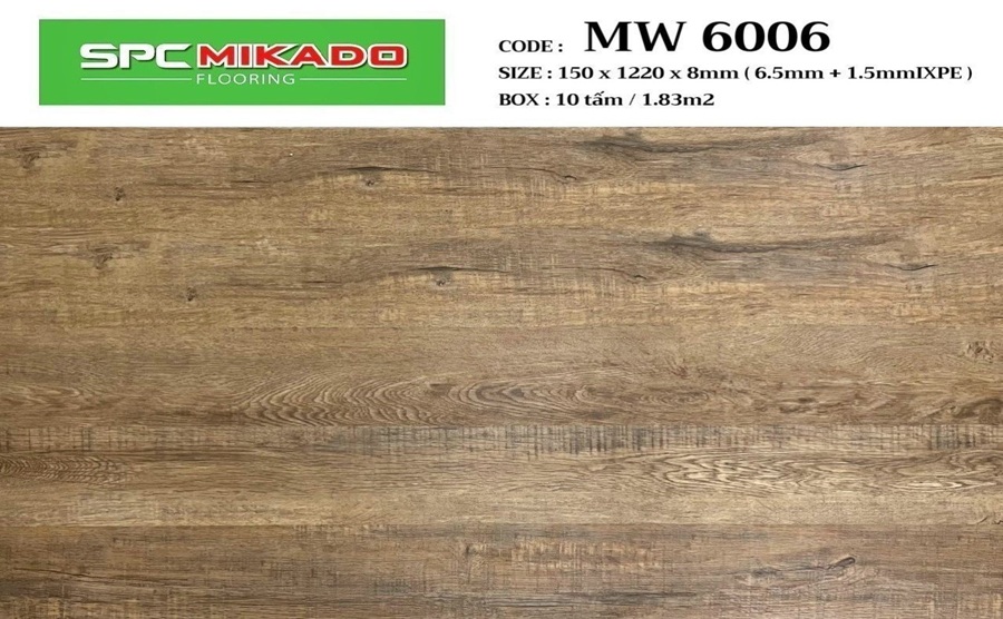 Sàn nhựa hèm khóa Mikado 8mm MW 6006