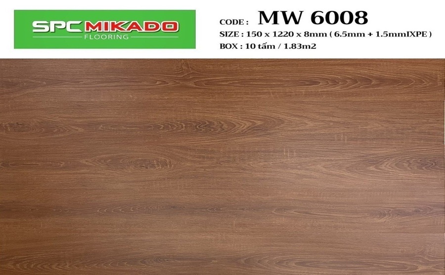 Sàn nhựa hèm khóa Mikado 8mm MW 6008