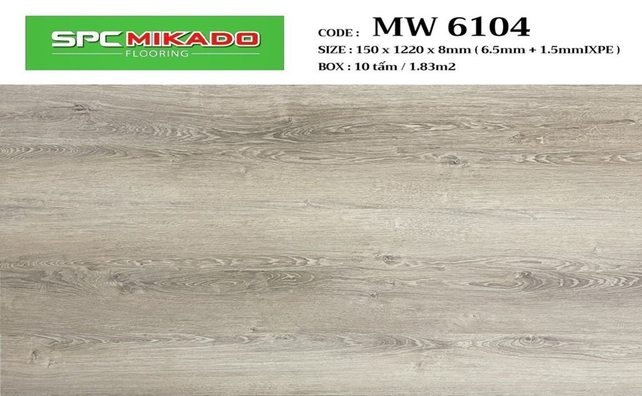 Sàn nhựa hèm khóa Mikado 8mm MW 6104
