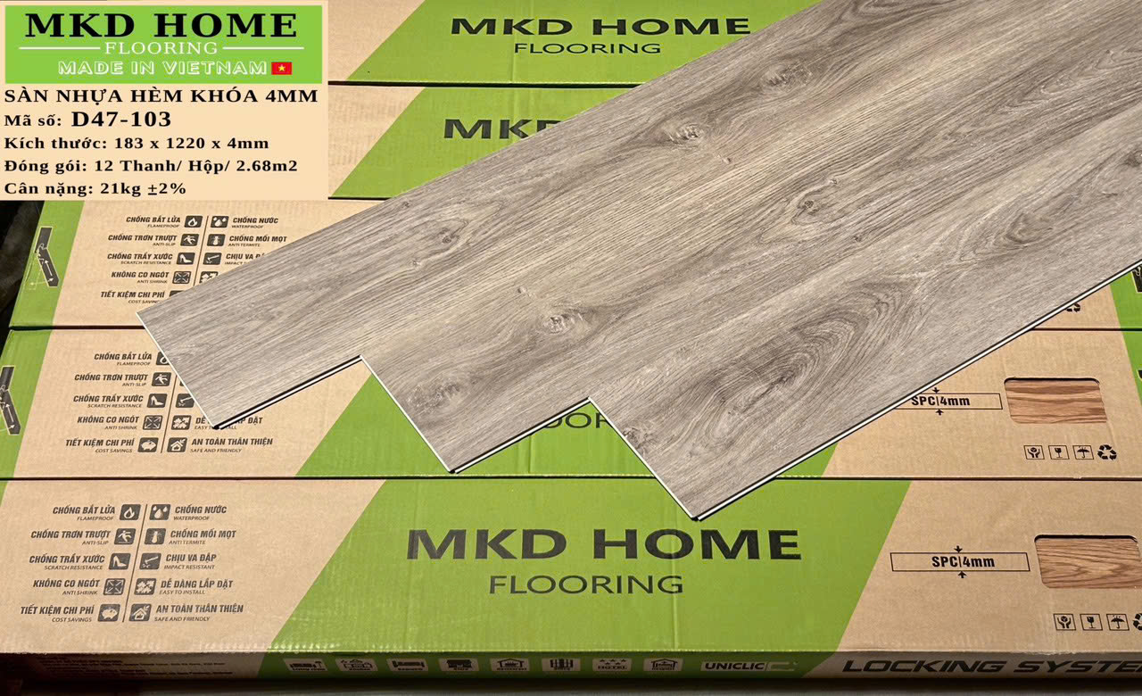 Sàn nhựa hèm khóa Mikado 4mm D47-103