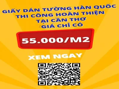 Thi công giấy dán tường hàn quốc hoàn thiện giá chỉ 55.000/m2 tại Cần Thơ