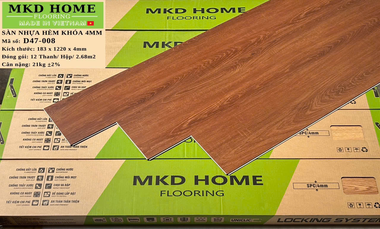 Sàn nhựa hèm khóa Mikado 4mm D47-008