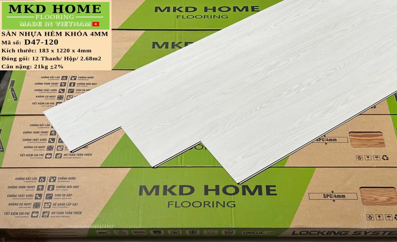 Sàn nhựa hèm khóa Mikado 4mm D47-120